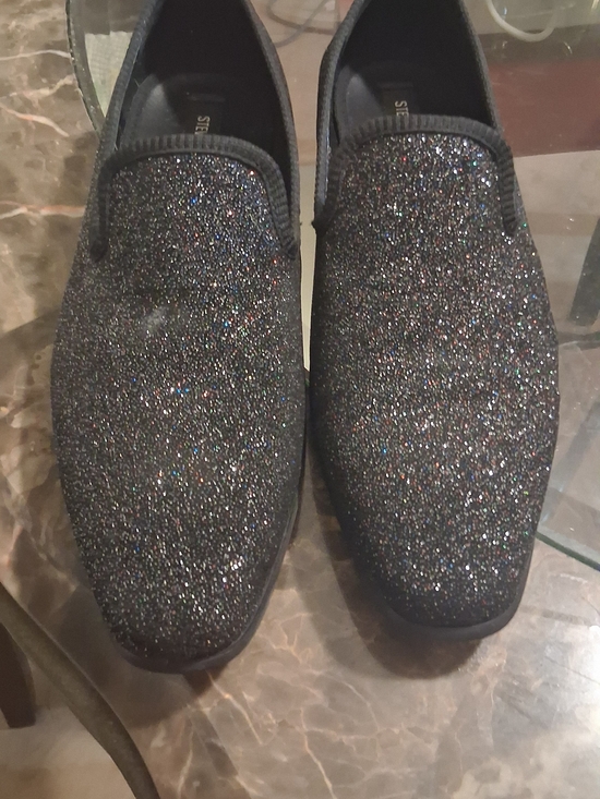 Steve Madden Other - Steve Madden Men's Black Glitter Slip-On Dress Loafers